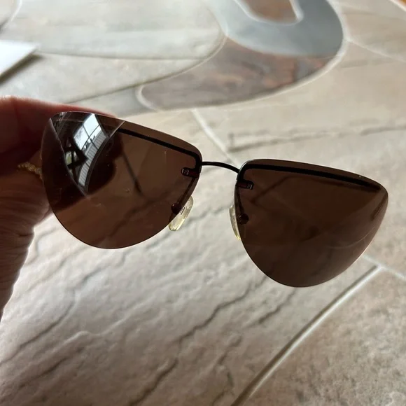 Fendi aviator Brown Gradient Lens Metal Frame SunglassesMade in Italy